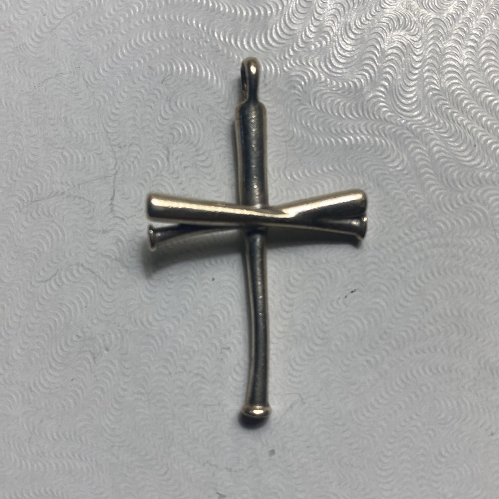 Baseball bat Cross Charm/pendant for chain.